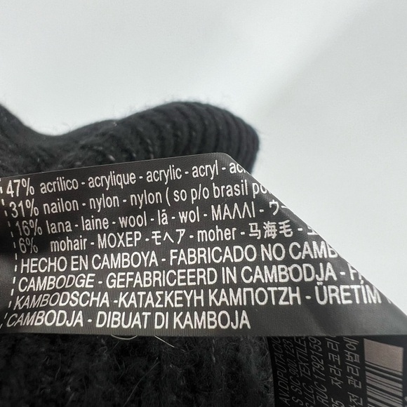 Zara Knit Wool Mohair Blend Multi Purpose Off Shoulder Fold Over Slouchy Sweater - Picture 9 of 10